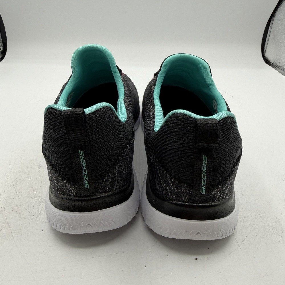Skechers Quick Getaway Shoes Womens 7.5 W WIDE FIT Black Slip On Sneakers 12983W - Picture 7 of 10